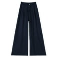thumbnail image 4 of EDFBUYKRS Long Linen Pants for Women Tall Women's Casual Wide Leg Pants Comfortable Everyday Trousers Versatile Solid Color Long Pants for All Seasons Stretchy Soft Fabric Relaxed Fit M, 4 of 4
