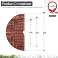thumbnail image 4 of Christmas Tree Skirt Red Lattice Christmas Tree Decor Santa Claus Non-Slip Christmas Tree Skirt Christmas Tree Skirt with Presents Design Christmas Decorations for Home Office Holiday, 4 of 6