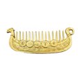 thumbnail image 1 of Plated Bronze Metal Beard Comb Hand Carved Ergonomic Design Exquisite Compact Portable Cool Style for Men Grooming Beard Care, 1 of 7