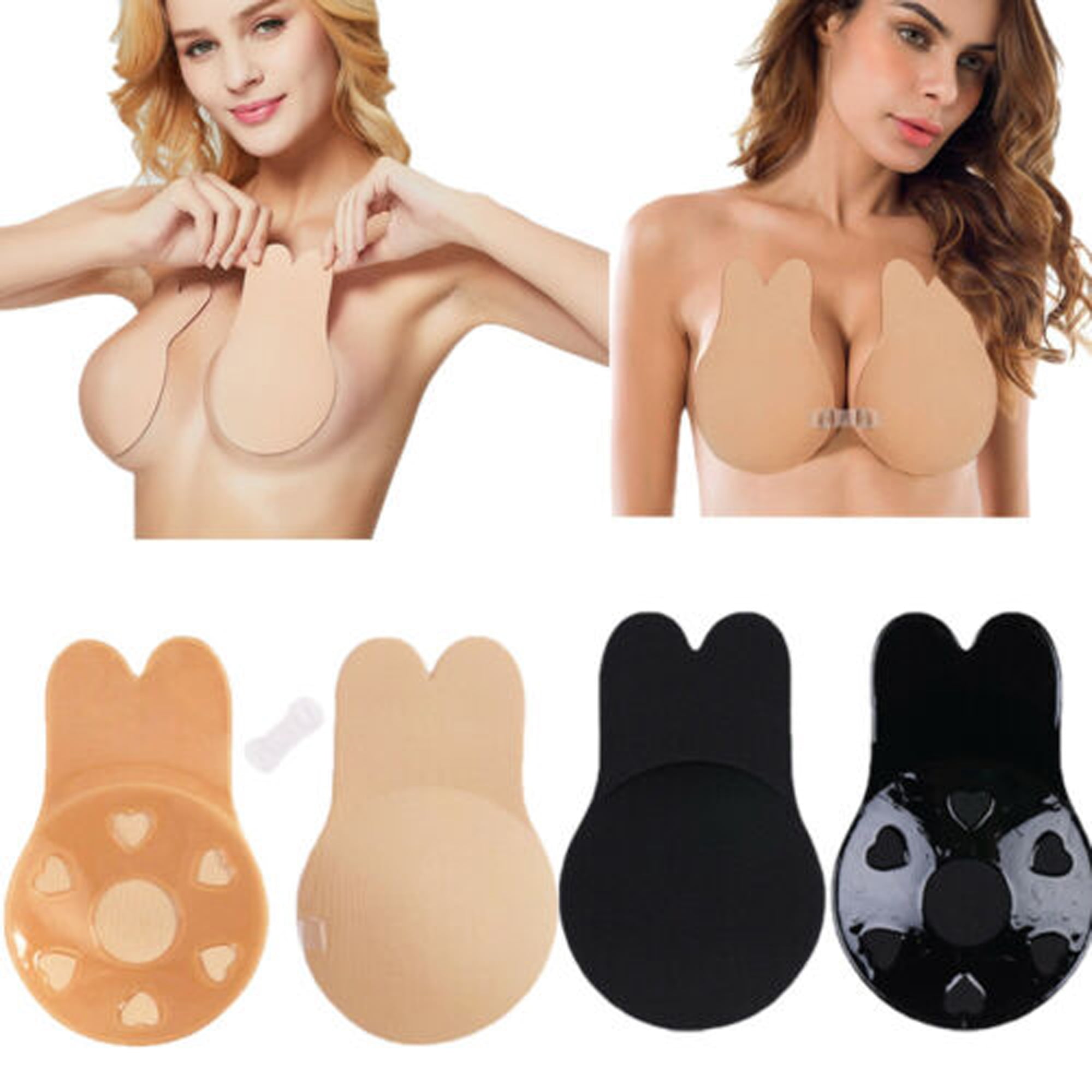 1 Pair U Shape Breathable Invisible Breast Stickers Lace Nipple Cover Bra  Pad