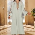 thumbnail image 6 of Elegant Women's Embroidered Pullover Dress Robe Long Sleeve Abaya for Daily Wear, 6 of 8