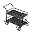 thumbnail image 1 of Carrito de Comedor de Servicio en Miniatura 1/12 Accesorios de Bebida de Comida de Negro Sunnimix Carrito de comedor de casa de muñecas, 1 of 7