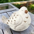 thumbnail image 2 of Urban Trends Ellora White Ceramic Bird Figurine Glossy Decorative Tabletop Accent, 2 of 11