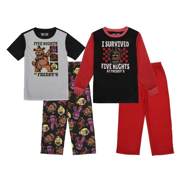 Five Nights At Freddy's I Survived Boy's 4-Pack Pajama Set-6