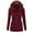 Wine, variant on Womens Winter Lapel Button Long Trench Coat Jacket Ladies Overcoat Outwear, Elegant Trench Coat with Lapel and Button Details, in Burgundy, Size L