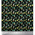 thumbnail image 1 of Soimoi Crepe Silk Fabric Triangle,Pot & Cactus Tree Fabric Prints by Yard 42 Inch Wide, 1 of 1