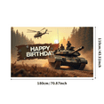 thumbnail image 5 of Military Themed Happy Birthday Banner Backdrop Background, Decorations for Birthday Party, Photography Props, Military Vehicle Party Supplies, 5 of 8