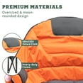 thumbnail image 3 of Sunnyfeel Oversize Round Padded Folding Camping Club Chair, Comfortable Cushioned Sofa (Orange), 3 of 5