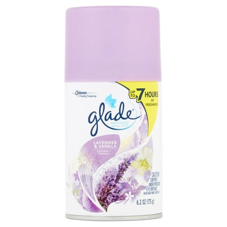 Glade Automatic Spray Refill 1 CT, Lavender & Vanilla, 6.2 OZ. Total, Air Freshener