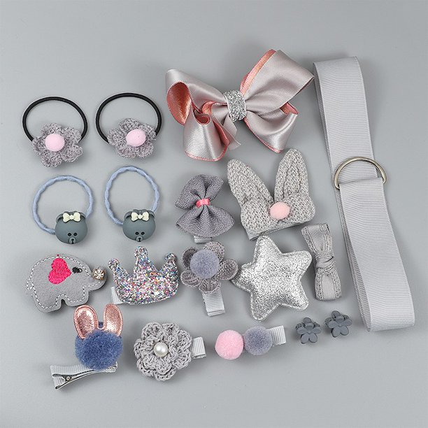 18 Piezas Lindas Pinzas Para El Cabello Para Niñas , Accesorios De Dibujos Animados , Conjunto De Pelo/, Lazo , Fiesta , Flores , Tocados De Horquillas Multiestilo , Cinta Para De Animales Bebé , Niño