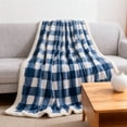 thumbnail image 4 of AYktou Microfiber Plush Flannel Throw Blankets, 51×59 Inch Cozy Plaid Nap Blanket Couch Shawl Blanket Soft Sofa Blanket Bed Blanket Festival Decor for Living Room Office Outdoor Camping, 4 of 8