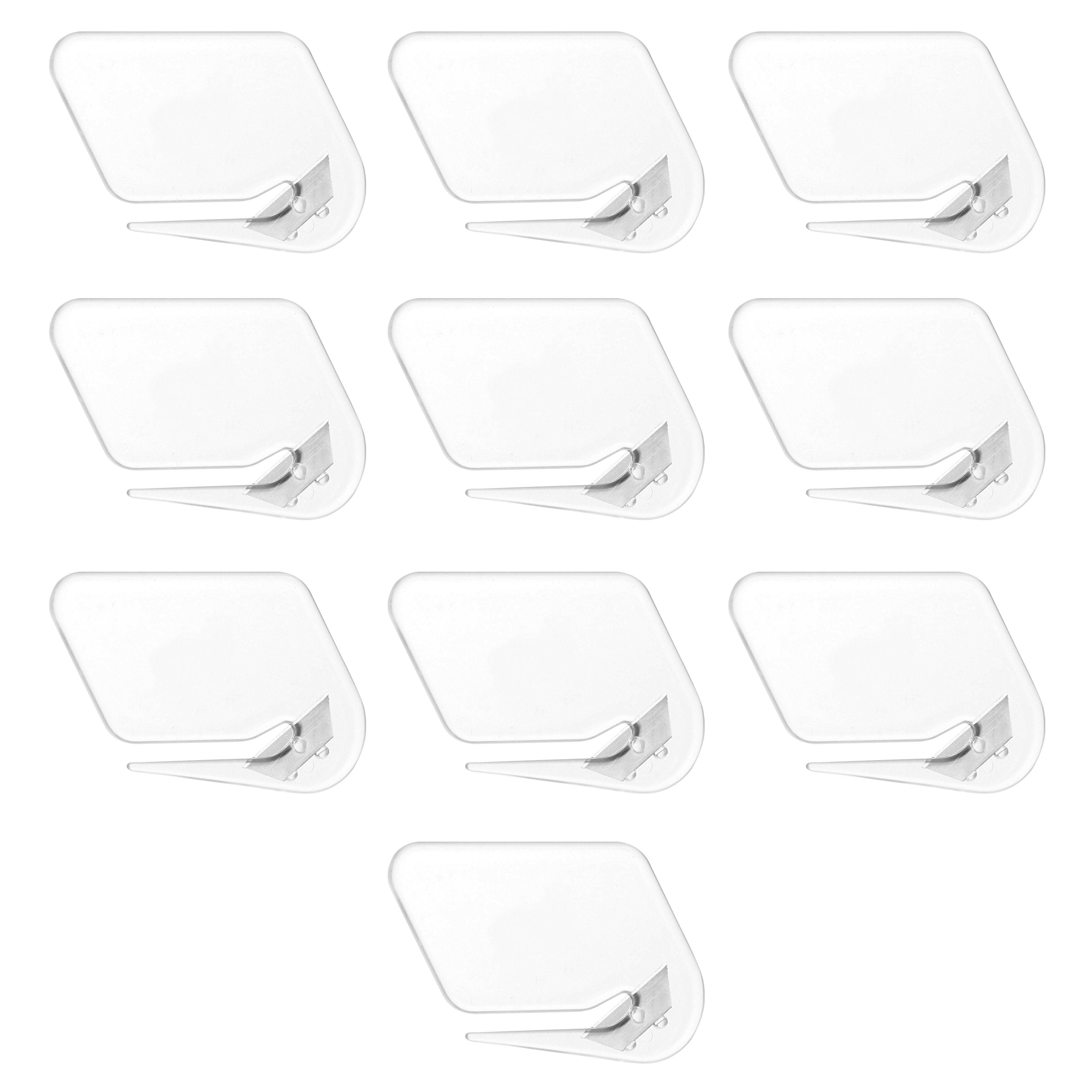 Translucent Plastic Letter Openers Set of 10, Bulk Pack Perfect for