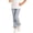 Light Blue, variant on Lmnyox Leggings for Toddler Girls Textured Plain Ruffle Trim Elastic Waist Leggings Casual Fashion Pants