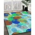 thumbnail image 3 of Ahgly Company Machine Washable Indoor Rectangle Transitional Turquoise Green Area Rugs, 8' x 12', 3 of 7