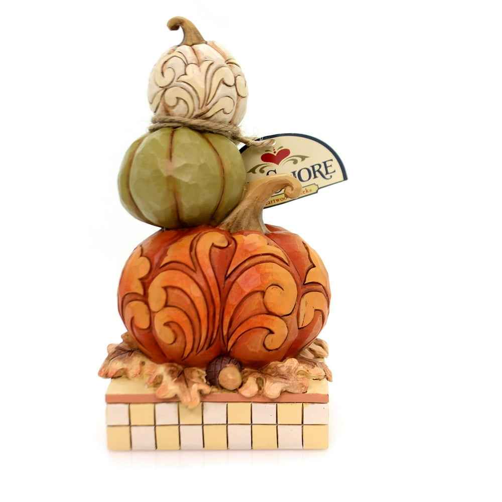 Jim Shore PUMPKIN SPICE & EVERYTHING NICE Polyresin Stacked Pumpkins 4058841 - Walmart.com