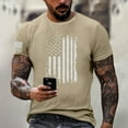 thumbnail image 2 of Yiaimeir Men's Fashion Casual Short Sleeve Round Neck Independence Day Flag T-Shirt Top Streetwear,Size M-3XL, 2 of 5