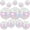 Iridescent clear, variant on 12PCS Iridescent Foil Balloons, 4D Round Holographic Balloons in Multiple Sizes for Birthday Wedding Party Mermaid Theme Decoration