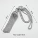 thumbnail image 4 of 1 par de lazos de cortina, clips de cortina de cuerda con bolas de cinta de borla hecha a mano, diseño compatible con la decoración de la ventana de la oficina del hogar (gris) Afortunado Sencillez, 4 of 5