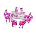 thumbnail image 4 of Decoración para casa de muñecas: sillas de comedor pequeñas, juego de comedor en miniatura, regalos de simulación, mini mesa de comedor, muebles de, 4 of 8