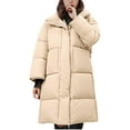 thumbnail image 4 of Pyhlmscde Women's Casual Mid To Long Waisted Thick Warm Cotton Jacket European And American Jacket Down Jacket, Winter Coats for Women, Winter Clothing for Women, Puffer Jacket Womens, 4 of 5