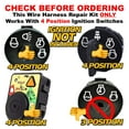 thumbnail image 4 of HD Switch Ignition Key Switch Wire Harness Repair Kit for Cub Cadet Craftsman Troy-Bilt MTD 925-04227 925-04227A 925-04227B 725-04227 725-04227A 725-04227B 925-1741 Mower Tractor Lawnmower, 4 of 7