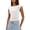 White, variant on Tops For Women Trend Plus Size Solid Color Summer Knit Shirt With Boat Neck Cropped Pleated Tee Slim Fit Blouses Casual Fashion Statement Resort Wear