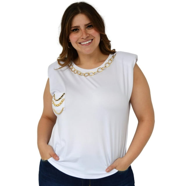 Blusa extra Roman Fashion 3799 Blanco Talla 42