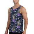 thumbnail image 2 of Pofeuu Lavender Flowers Print Men's Workout Tank Tops Sleeveless Muscle Gym Shirt Quick Dry-3X-Large, 2 of 7