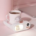 thumbnail image 2 of Encantadora taza de café de muñeco de nieve, calentador de tazas, mesa de leche de té, tapete de calentamiento de 3 tazas, luz de noche con pantalla LED de temperatura ajustable JAMW Sencillez, 2 of 5