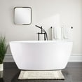 thumbnail image 4 of Vanity Art 59" x 32" Acrylic Freestanding Bathtub Contemporary Soaking Tub with Overflow and Pop-Up Drain, VA6834-M, 4 of 5