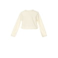 thumbnail image 2 of Plain Cardigan Sweater Long Sleeves Match Flowers Girls Dresses Winter Wedding Ivory 6 (fits size 5 6 to 6x), 2 of 3
