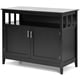 thumbnail image 5 of Costway Armario moderno, aparador servidor de cocina con estante regulable y 2 puertas, Tabla de consola de Madera / Soporte de la TV / Gabinete de Exhibición / Armario para la Sala de Estar, Negro, 5 of 5