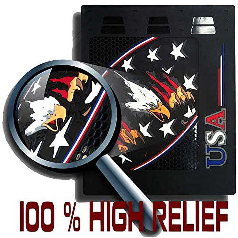 Black 24" x 30" "American Eagle Claws USA" Fiberglass Reinforced Rubber Semi Truck Mud Flaps-Pair