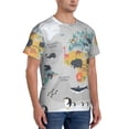 thumbnail image 5 of Rocae The World Map with Cartoon Animals for Men's Moisture-Wicking Crew Tee - T-Shirt for Sports, Outdoor Activities, and Casual WearXX-Large, 5 of 9