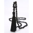 thumbnail image 2 of Collar Largo Boho con Borla, 108 Cuentas Negra para Meditación y Yoga, 2 of 6