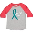 thumbnail image 3 of Inktastic Faith over Fear Ovarian Cancer Awareness with Teal Ribbon Boys or Girls Toddler T-Shirt, 3 of 5
