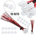 thumbnail image 1 of Bgsha 10 Sets 2 Pin Mini Micro JST XH2.54mm 24AWG Connector Plug With Wires 200mm Tool, 1 of 10