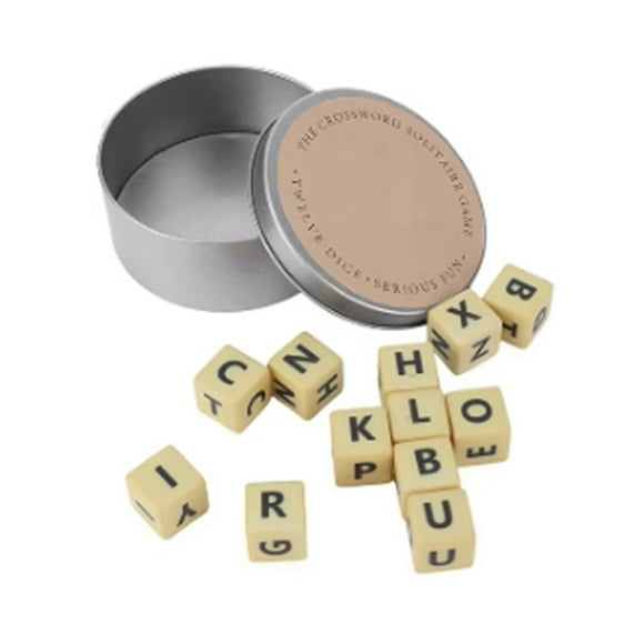 The Crossword Game Multi Functional Dice Letter Collage Travel Portable Spelling Game Crossword Puzzle A