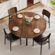 thumbnail image 5 of Yeshouse Mesa de comedor redonda Dainsleif de 120 cm para 4-6 personas, estilo rústico, con estante de almacenamiento y patas de metal, ideal para cocina, comedor y sala de estar, 5 of 8