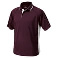 thumbnail image 2 of Charles River Apparel 3810 Men's Color Blocked Wicking Polo-Maroon/White-XXL, 2 of 2