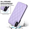 thumbnail image 3 of Case Compatible with iPhone XR, Stylish Card Slots Kickstand PU Leather Back Case Magnetic Closure RFID Blocking Drop Protective Shockproof Cover for iPhone XR, Purple, 3 of 8