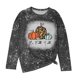 thumbnail image 4 of Mujer Verano Tallas grandes Casual Cuello redondo Suelto Gradiente Impreso Manga larga Tops Mujer Blusa Fridja bvmnju835, 4 of 6