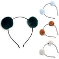 thumbnail image 6 of Meidiya Kids Girls Cute Plush Pom color Fuzzy Pom Pom Ball Hair Hoop Cat Ear Headband for Kids Girls, 6 of 8