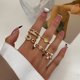 thumbnail image 2 of Personalized Love Rhinestone Necklace Earrings Ring Set Shining Bridal Jewelry Three-piece Set Couple jewelry Valentine's Day gift, 2 of 5