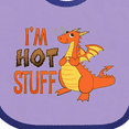 thumbnail image 4 of Inktastic I'm Hot Stuff- Cute Dragon Boys or Girls Baby Bib, 4 of 4