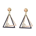 thumbnail image 4 of NUOLUX Pendientes Colgantes Dorados De Zirconia Con Hollow Triangle Para Mujer, 4 of 8
