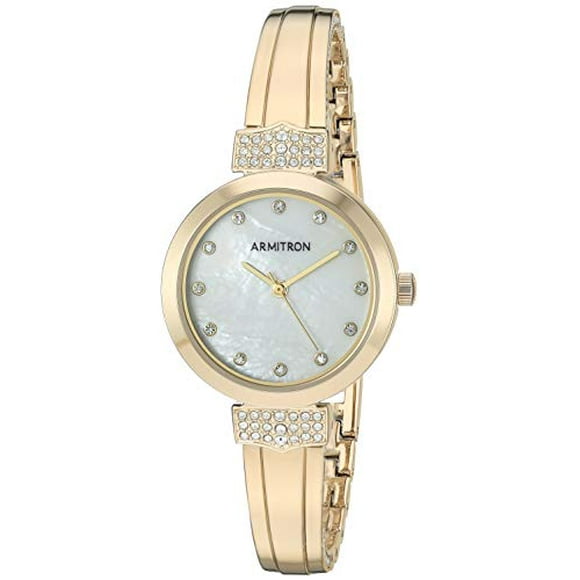 Armitron Womens 755637MPgP genuine crystal Accented gold-Tone Bangle Watch