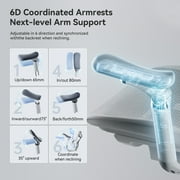SIHOO Doro C300 PRO Ergonomic Chair Dual Seat Back Support Home Office Chair Computer Chair with 6D Armrests & Dynamic Lumbar Support-Seat Depth Adjustable Desk Chair for Big and Tall-White