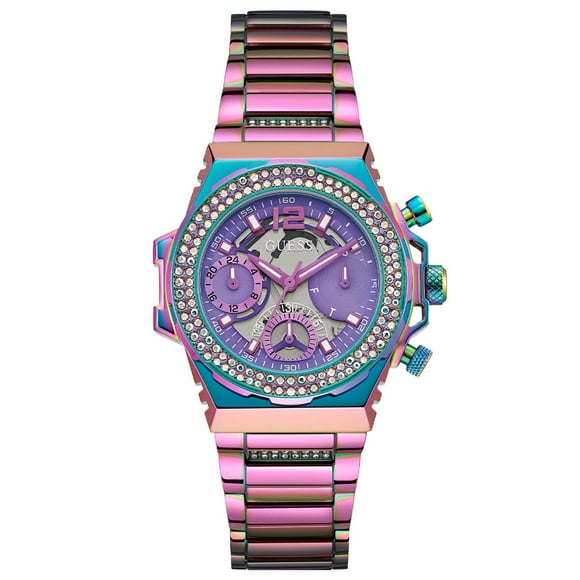 GUESS Ladies 36mm Watch - Iridescent Strap Iridescent Dial Iridescent Case