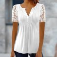 thumbnail image 3 of Camisetas casuales estampadas Botones con cuello en V Camisetas simples Elegantes para deportes al aire libre FLhrweasw Para estrenar, 3 of 6